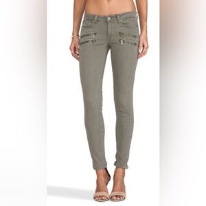 PAIGE Skinny Jeans with Zipper Accents